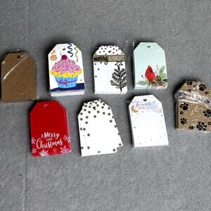 Gift Tag Lot NWOT Floral Gift Baskets Wrapping Holiday